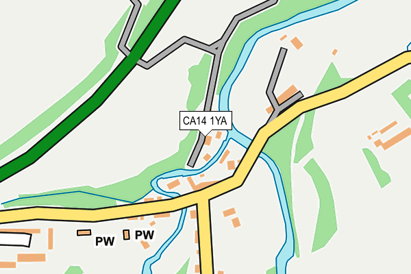 CA14 1YA map - OS OpenMap – Local (Ordnance Survey)