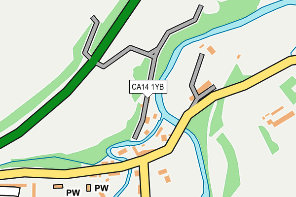 CA14 1YB map - OS OpenMap – Local (Ordnance Survey)