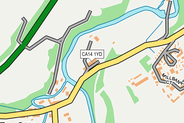 CA14 1YD map - OS OpenMap – Local (Ordnance Survey)