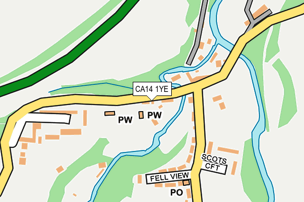 CA14 1YE map - OS OpenMap – Local (Ordnance Survey)