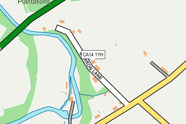 CA14 1YH map - OS OpenMap – Local (Ordnance Survey)