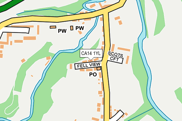 CA14 1YL map - OS OpenMap – Local (Ordnance Survey)