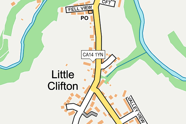 CA14 1YN map - OS OpenMap – Local (Ordnance Survey)