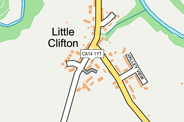 CA14 1YT map - OS OpenMap – Local (Ordnance Survey)