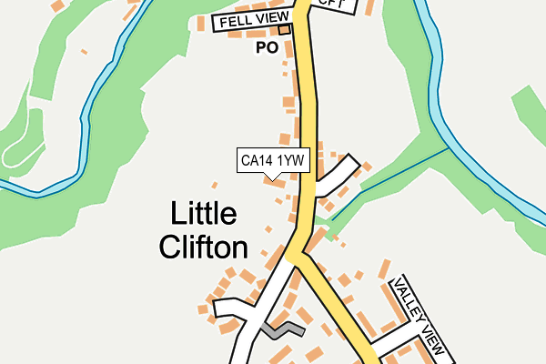 CA14 1YW map - OS OpenMap – Local (Ordnance Survey)