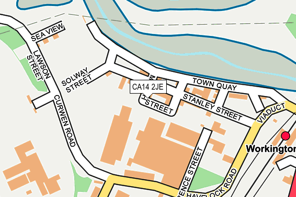 CA14 2JE map - OS OpenMap – Local (Ordnance Survey)