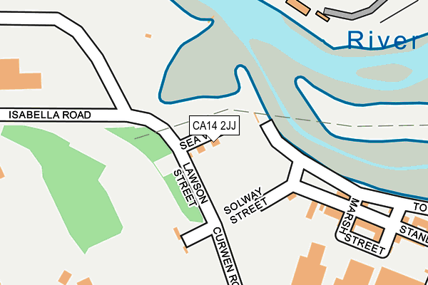 CA14 2JJ map - OS OpenMap – Local (Ordnance Survey)