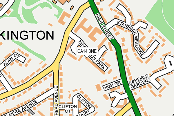 CA14 3NE map - OS OpenMap – Local (Ordnance Survey)