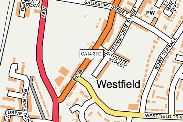 CA14 3TQ map - OS OpenMap – Local (Ordnance Survey)