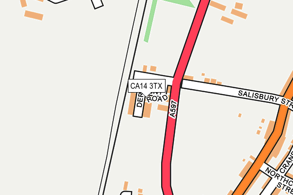 CA14 3TX map - OS OpenMap – Local (Ordnance Survey)
