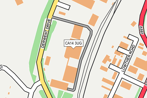 CA14 3UG map - OS OpenMap – Local (Ordnance Survey)