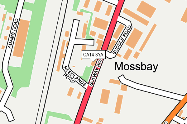 CA14 3YA map - OS OpenMap – Local (Ordnance Survey)