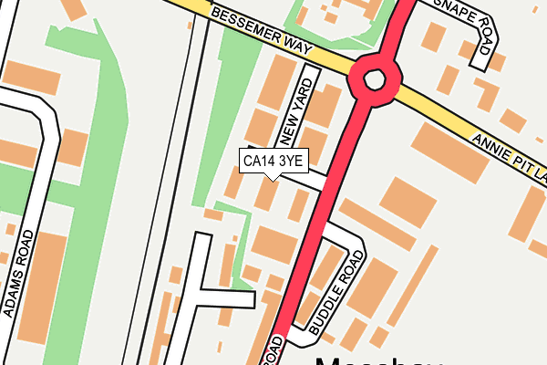 CA14 3YE map - OS OpenMap – Local (Ordnance Survey)