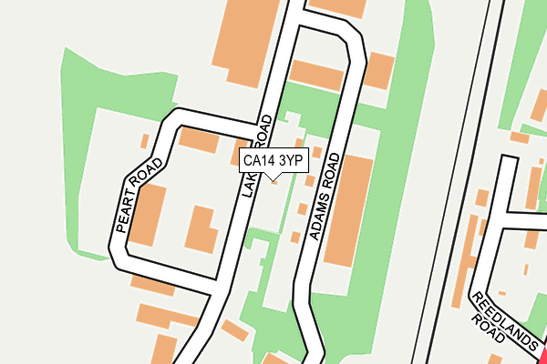 CA14 3YP map - OS OpenMap – Local (Ordnance Survey)