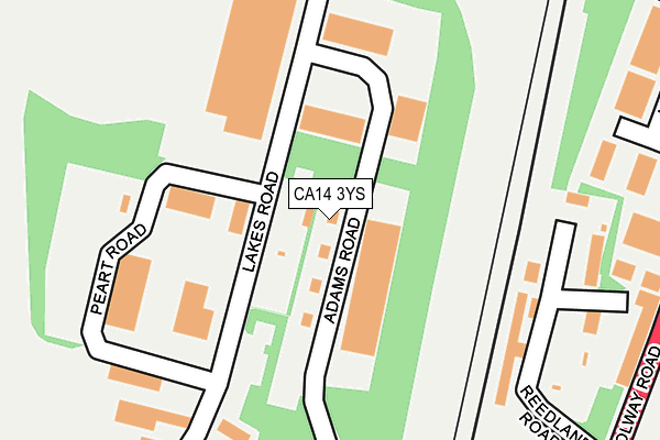 CA14 3YS map - OS OpenMap – Local (Ordnance Survey)