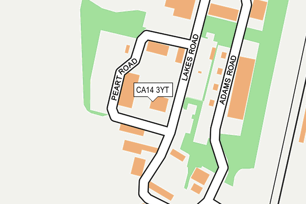 CA14 3YT map - OS OpenMap – Local (Ordnance Survey)