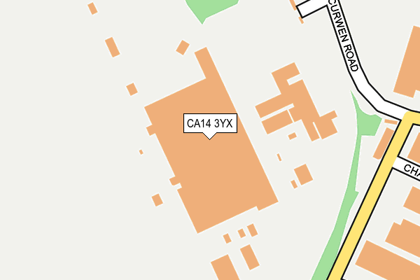 CA14 3YX map - OS OpenMap – Local (Ordnance Survey)