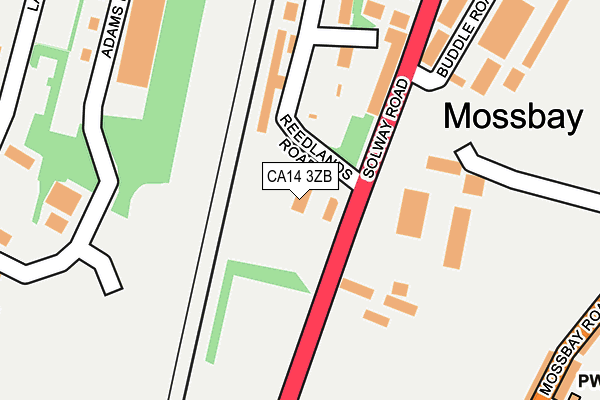 CA14 3ZB map - OS OpenMap – Local (Ordnance Survey)