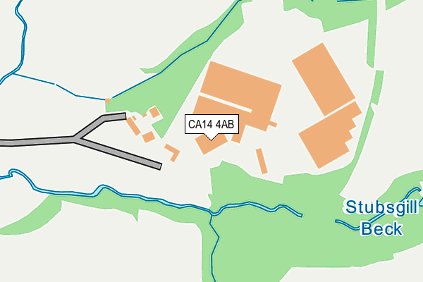CA14 4AB map - OS OpenMap – Local (Ordnance Survey)