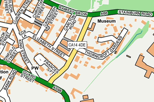 CA14 4DE map - OS OpenMap – Local (Ordnance Survey)