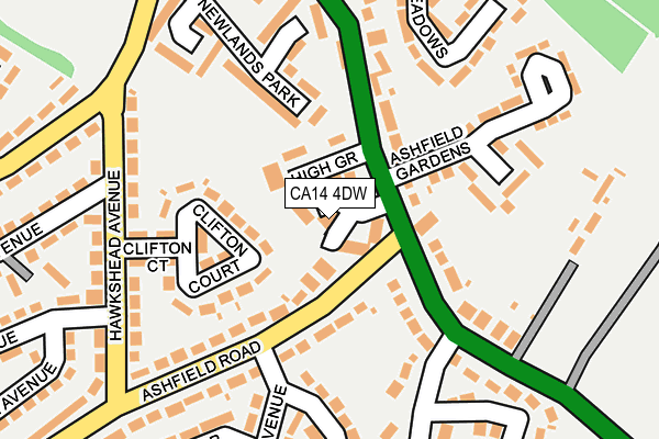 CA14 4DW map - OS OpenMap – Local (Ordnance Survey)