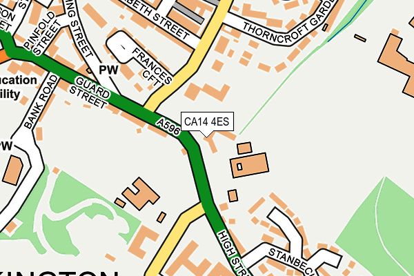 CA14 4ES map - OS OpenMap – Local (Ordnance Survey)