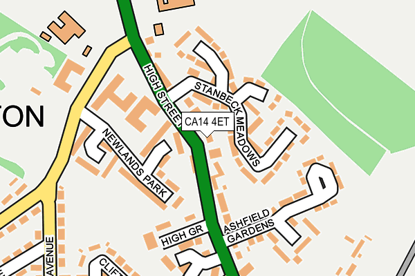 CA14 4ET map - OS OpenMap – Local (Ordnance Survey)