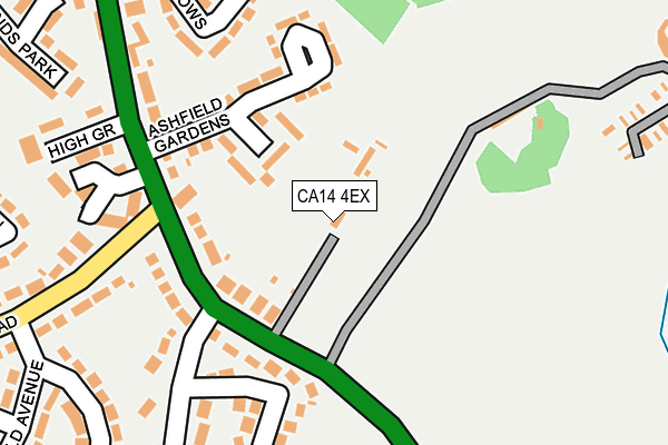 CA14 4EX map - OS OpenMap – Local (Ordnance Survey)