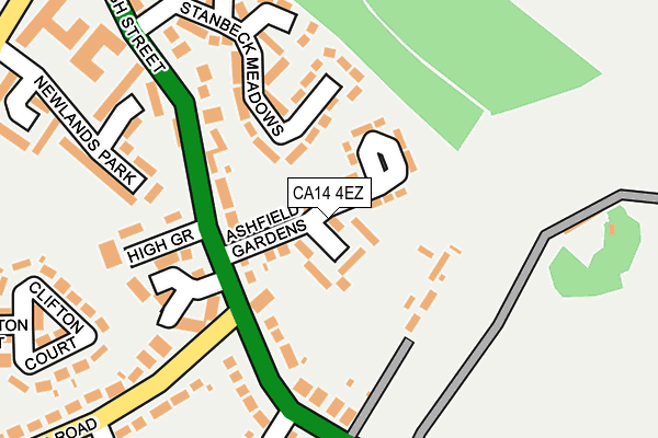 CA14 4EZ map - OS OpenMap – Local (Ordnance Survey)