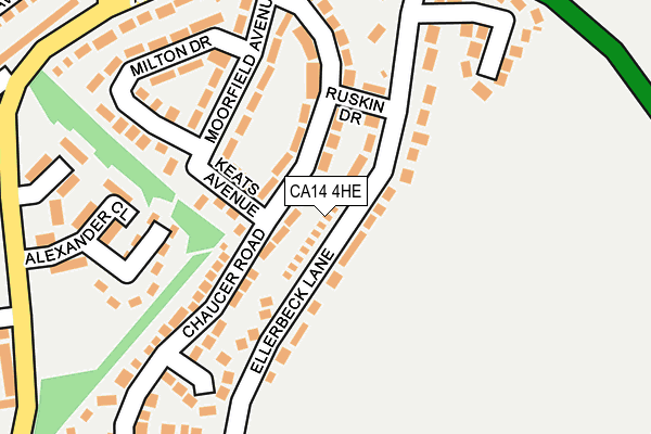 CA14 4HE map - OS OpenMap – Local (Ordnance Survey)
