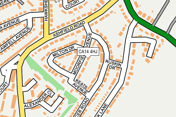 CA14 4HJ map - OS OpenMap – Local (Ordnance Survey)