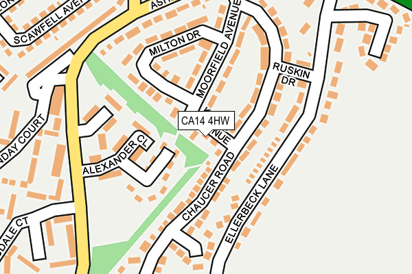 CA14 4HW map - OS OpenMap – Local (Ordnance Survey)