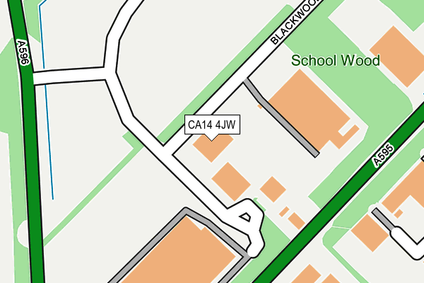 CA14 4JW map - OS OpenMap – Local (Ordnance Survey)