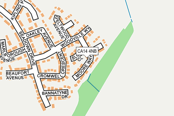 CA14 4NB map - OS OpenMap – Local (Ordnance Survey)