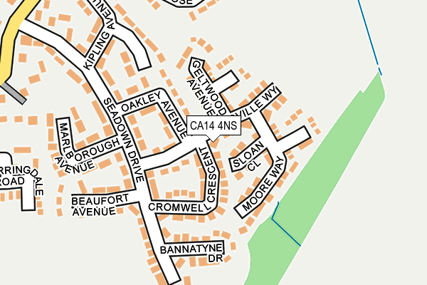 CA14 4NS map - OS OpenMap – Local (Ordnance Survey)