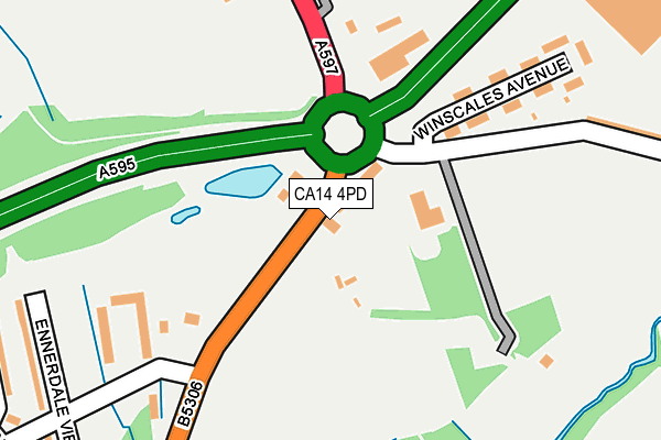 CA14 4PD map - OS OpenMap – Local (Ordnance Survey)