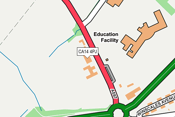 CA14 4PJ map - OS OpenMap – Local (Ordnance Survey)