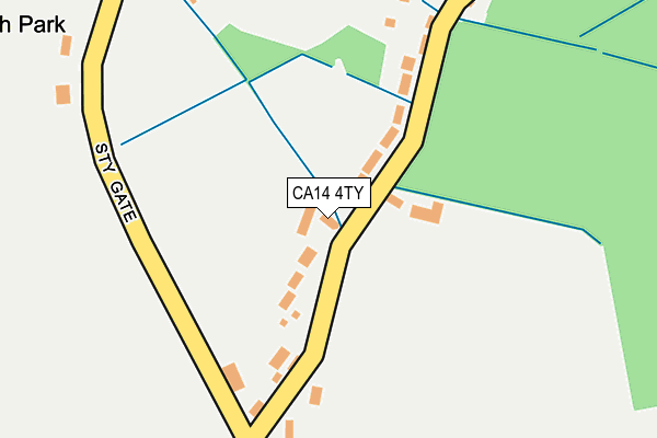 CA14 4TY map - OS OpenMap – Local (Ordnance Survey)