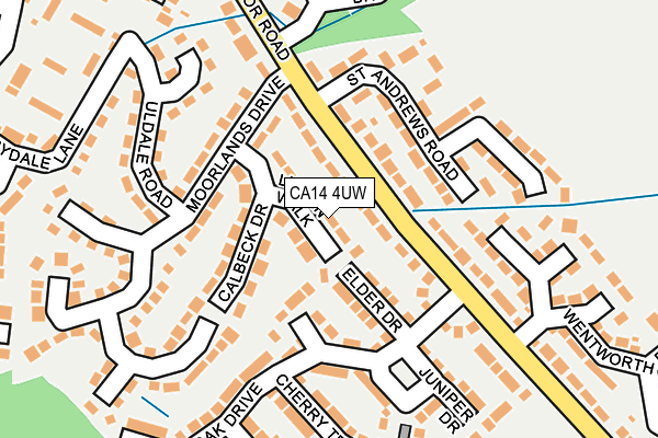 CA14 4UW map - OS OpenMap – Local (Ordnance Survey)