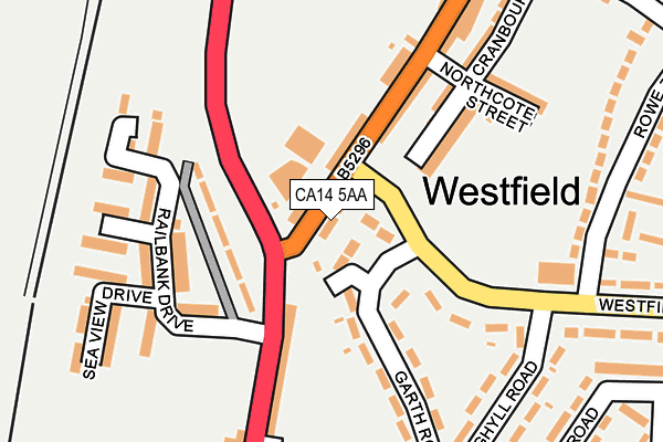 CA14 5AA map - OS OpenMap – Local (Ordnance Survey)