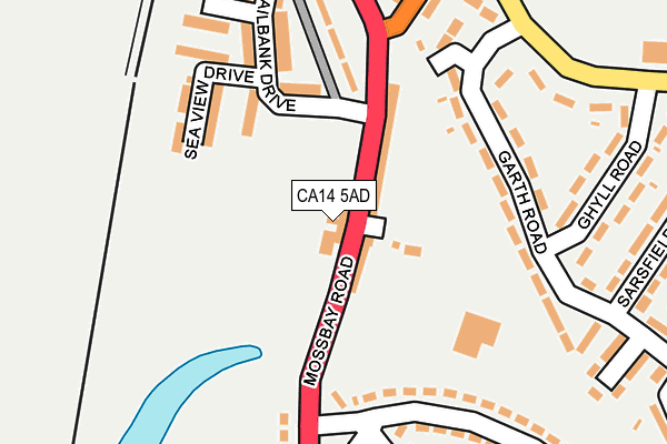 CA14 5AD map - OS OpenMap – Local (Ordnance Survey)