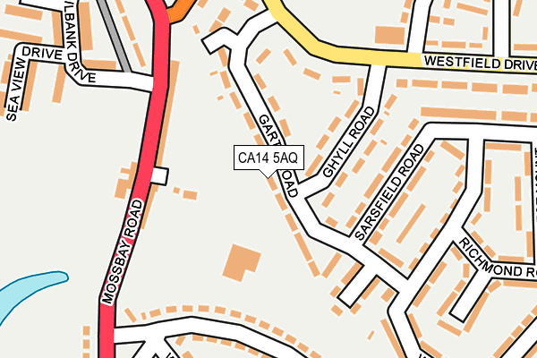 CA14 5AQ map - OS OpenMap – Local (Ordnance Survey)