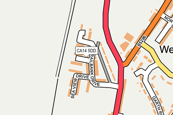 CA14 5DD map - OS OpenMap – Local (Ordnance Survey)