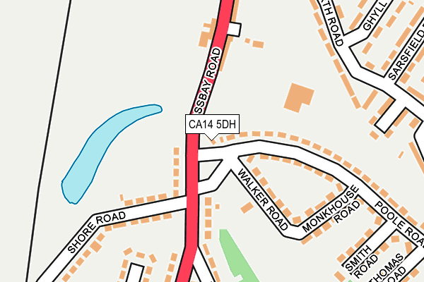 CA14 5DH map - OS OpenMap – Local (Ordnance Survey)