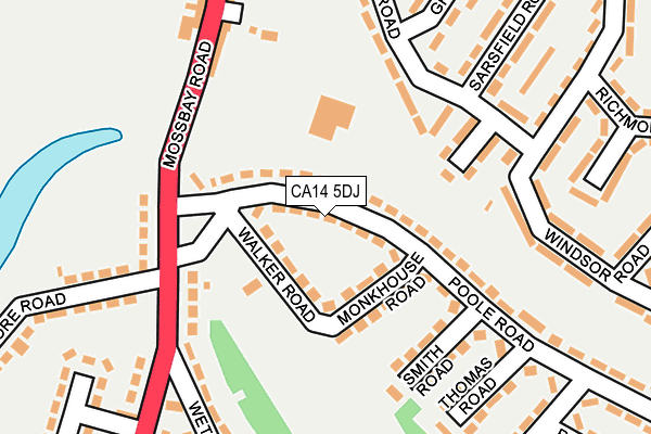 CA14 5DJ map - OS OpenMap – Local (Ordnance Survey)