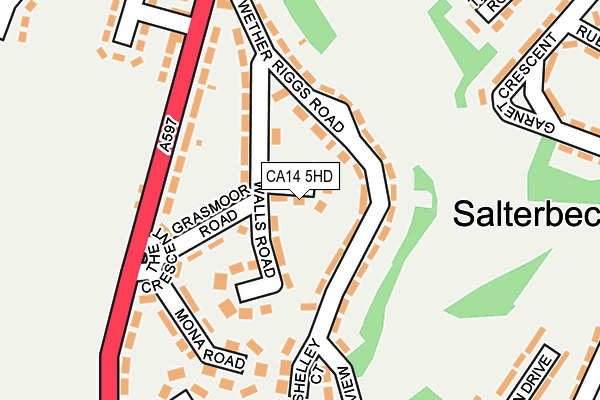 CA14 5HD map - OS OpenMap – Local (Ordnance Survey)