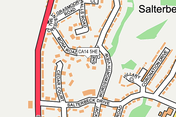 CA14 5HE map - OS OpenMap – Local (Ordnance Survey)