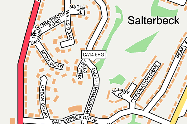 CA14 5HG map - OS OpenMap – Local (Ordnance Survey)