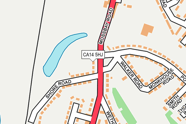 CA14 5HJ map - OS OpenMap – Local (Ordnance Survey)