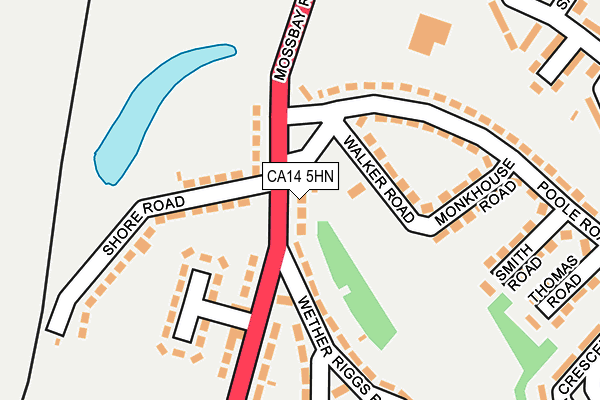 CA14 5HN map - OS OpenMap – Local (Ordnance Survey)